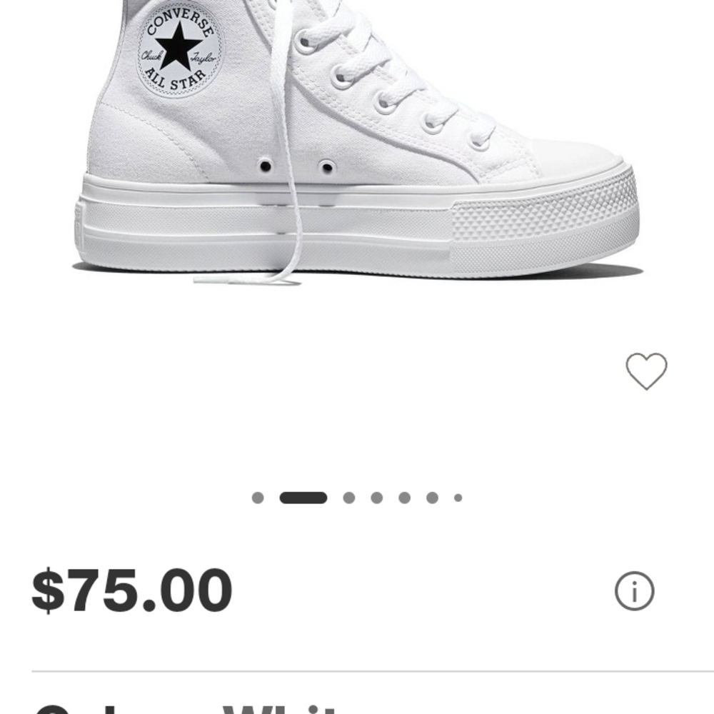 Converse White Platform High Top Sneakers